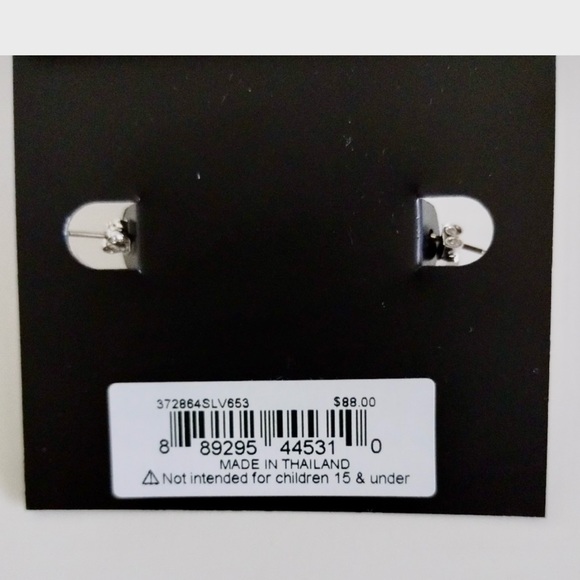 🩷COACH Signature Enamel Huggie Earrings / Silver & Pink - Picture 5 of 8